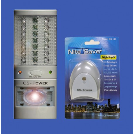Power Failure Light - Rechargeable Flashlight - Night Light Blue Single Combo