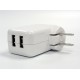 10W Dual USB AC Power Adapter For iPad iPhone iTouch Galaxy & any USB device.