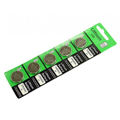 SUNCOM CR2025 Lithium Coin Battery For Watches & Electronic Devices 5 Pack