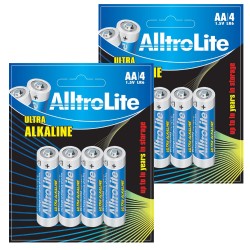 AA Battery Pack of 8 AlltroLite Ultra Power Alkaline 1.5V LR6