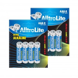AAA Battery Pack of 8 AlltroLite Ultra Power Alkaline 1.5V LR03