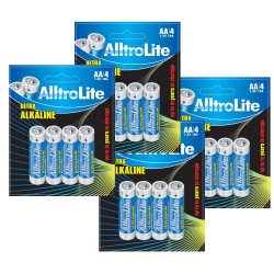 AA Battery Pack of 16 AlltroLite Ultra Power Alkaline 1.5V LR6